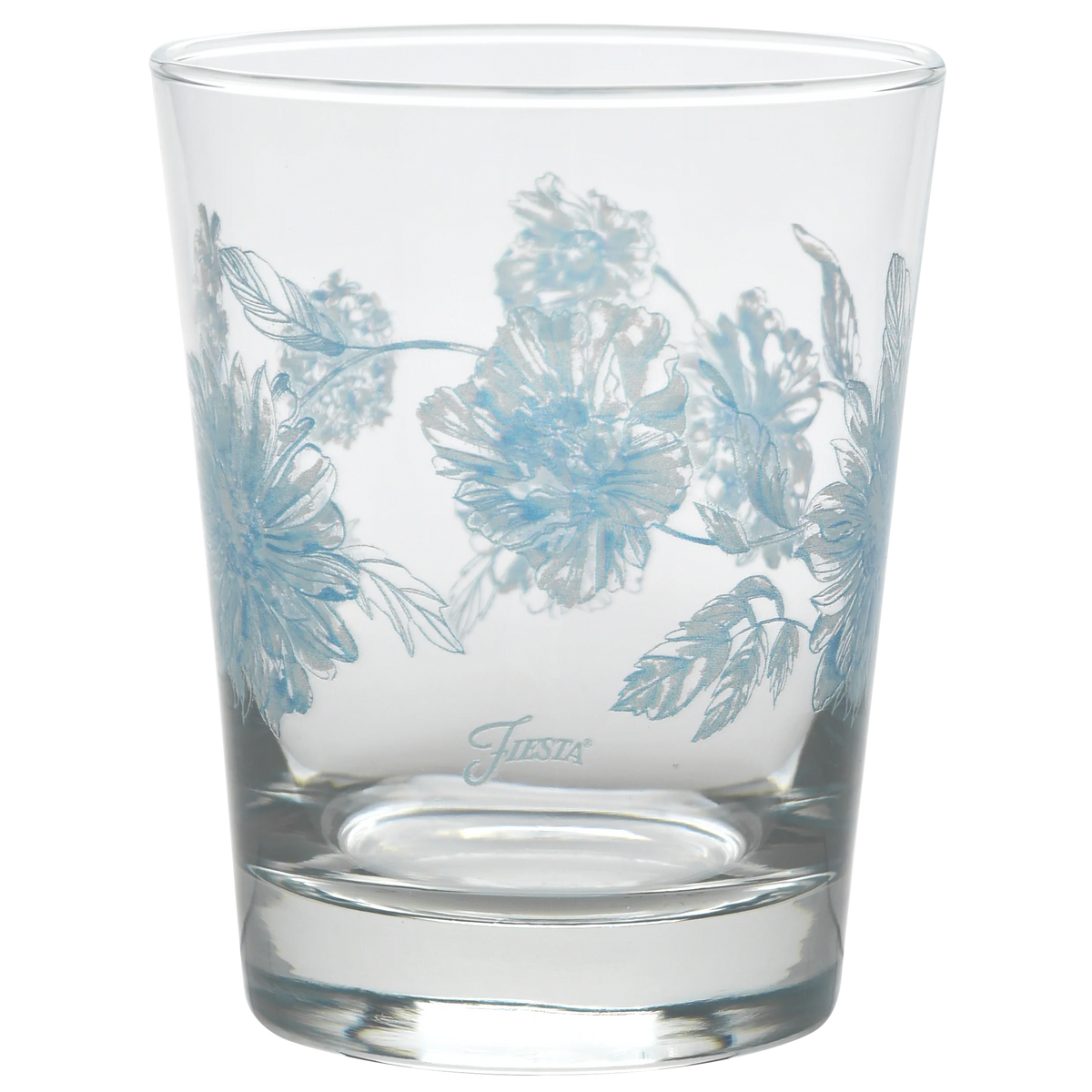 Botanical Floral 15 oz. Tapered Double Old Fashion Glass – Set of 4