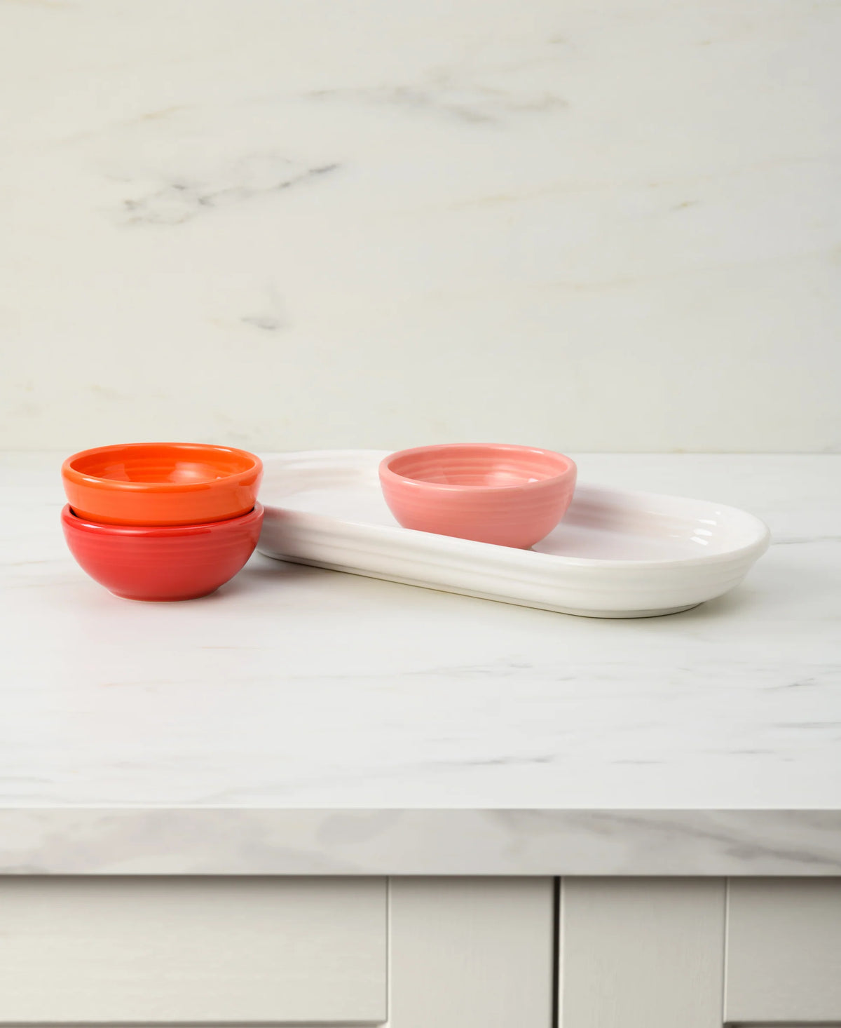 Sunset Horizon Mixed Colors 4-Piece Condiment Set