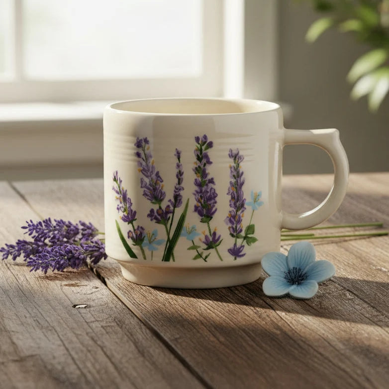 Lavender Bloom 16oz Stackable Mug