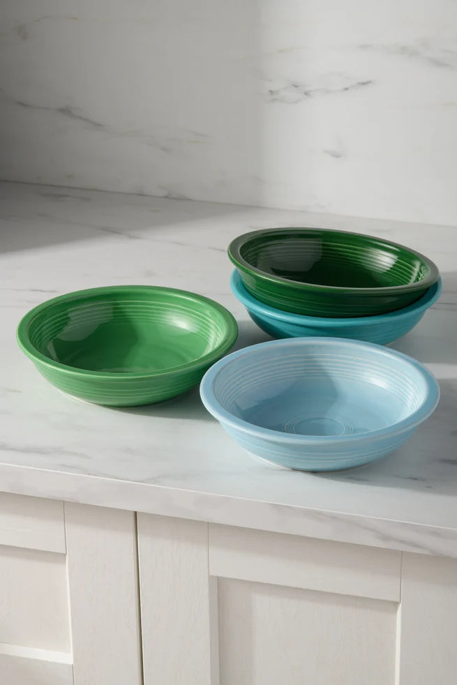 Mixed Aegean Classic Rim 8 3/8-Inch 34OZ Pasta Bowls, Set of 4