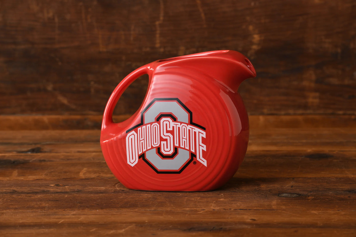 Ohio State Fiesta Large Disk Pitcher signed by Urban Meyer