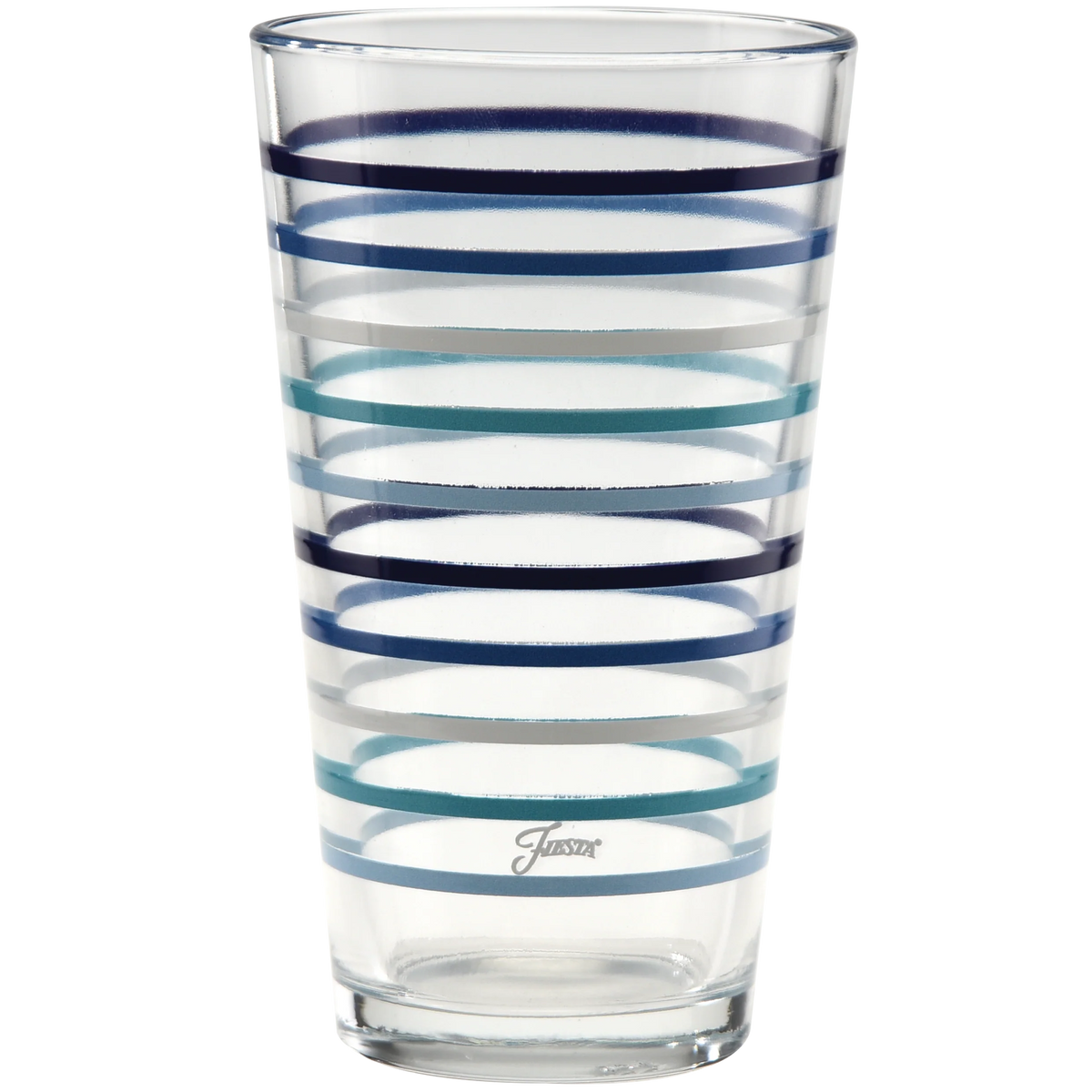 16 oz. Fiesta Coastal Blues Thin Stripe Cooler Glass - Set of 4