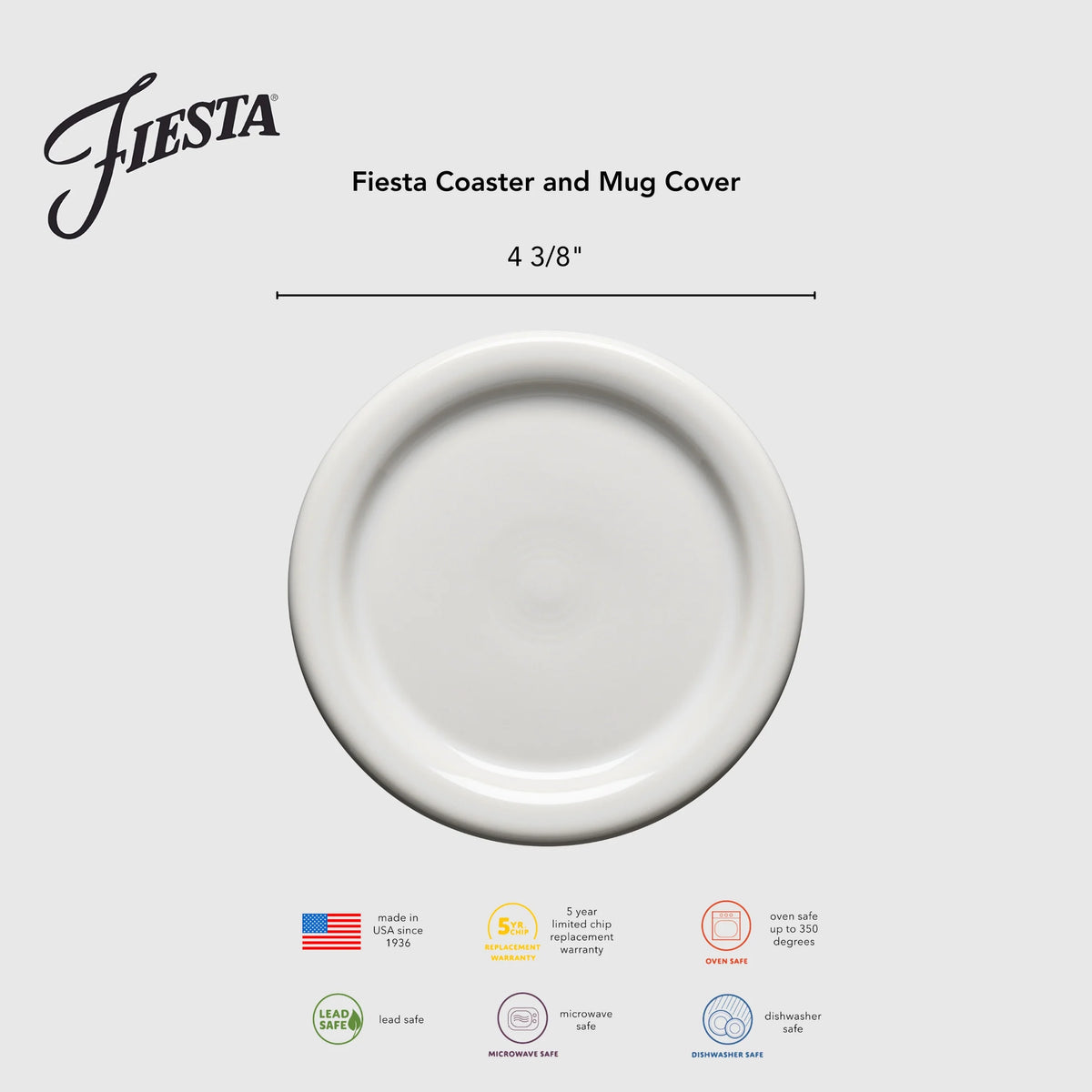 Lavender Fiesta 4 3/8 Inch Coaster and Mug Cover