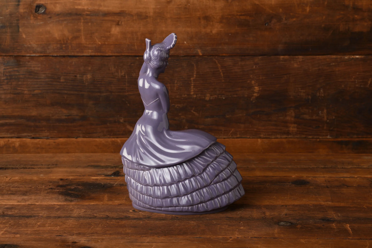 Lavender Dancing Lady Cookie Jar