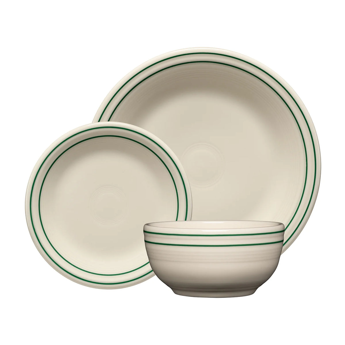 Americana Jade Band Set of 4 Classic Rim 7 1/4-Inch Salad Plates