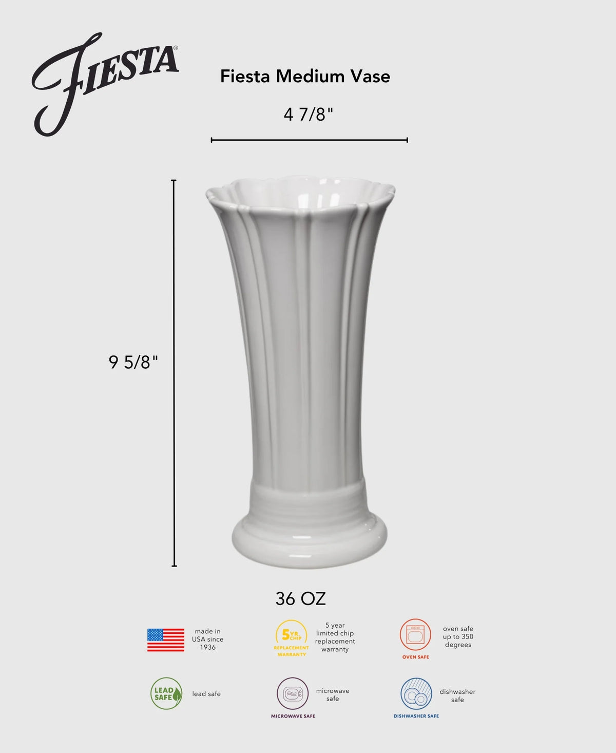 Fiesta 9 5/8 Inch Medium Vase