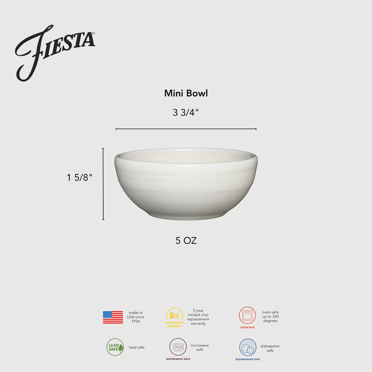 3 3/4 Inch Mini Bowl 5 OZ Foundry