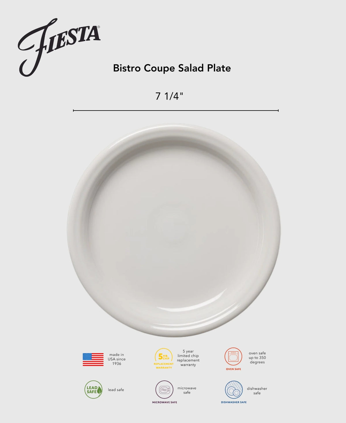 Lavender Bistro Coupe 7 1/4 Inch Salad Plate