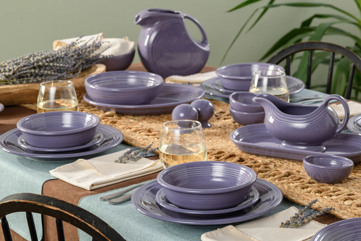 Lavender Classic Rim 3-Piece Dinnerware Set, Service for 1