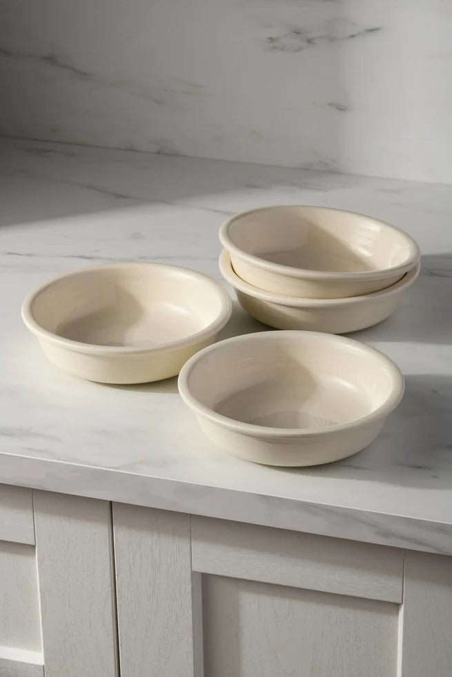 Linen Set of 4 Classic Rim 6 7/8 Inch Cereal Bowl 19 OZ,
