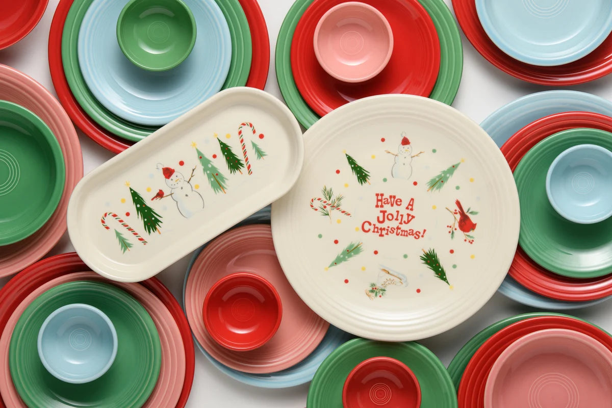 Jolly Christmas Classic Rim Chop Plate 11 3/4 Inch