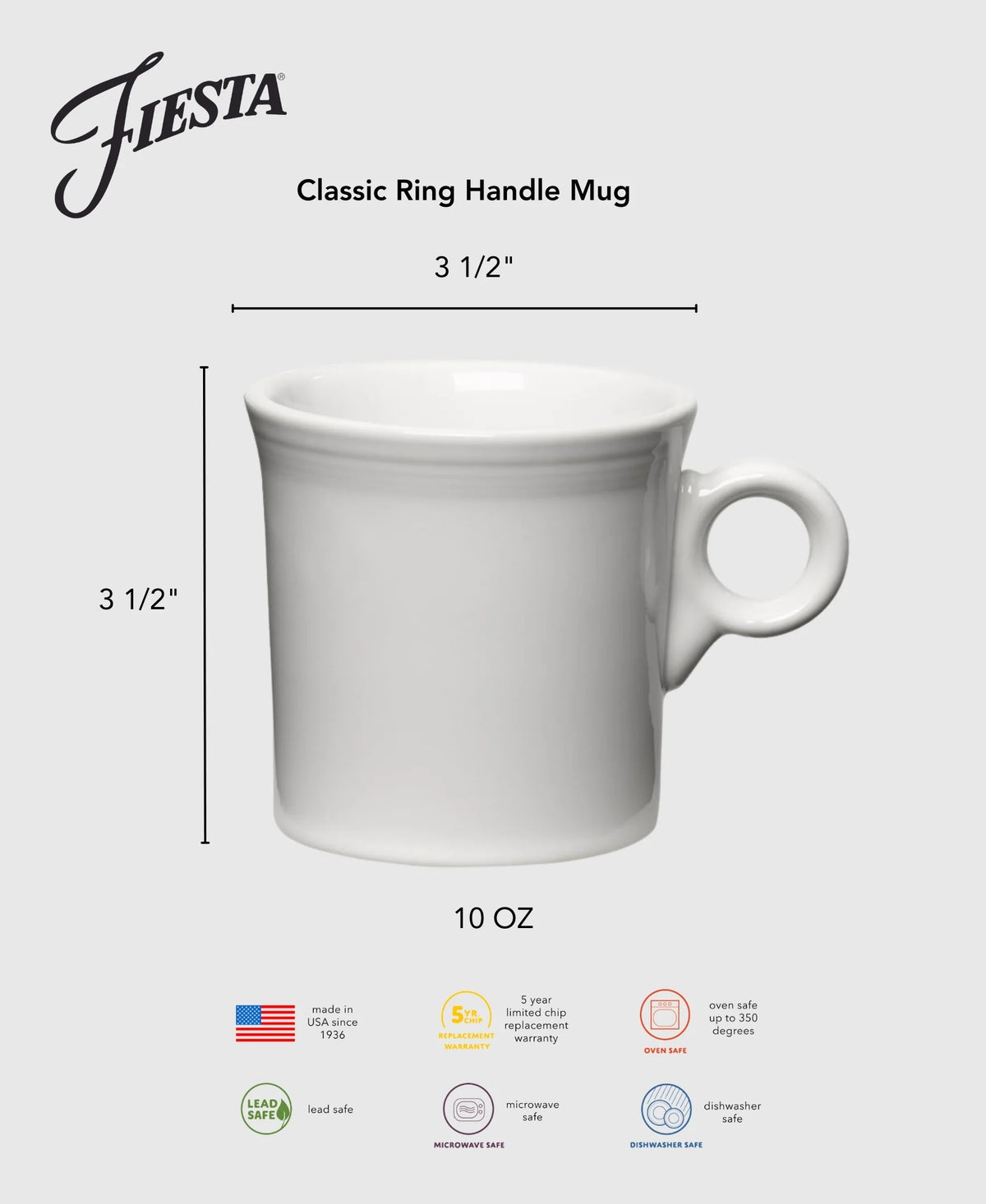 Foundry Classic Ring Handle 10 1/4 OZ Mug