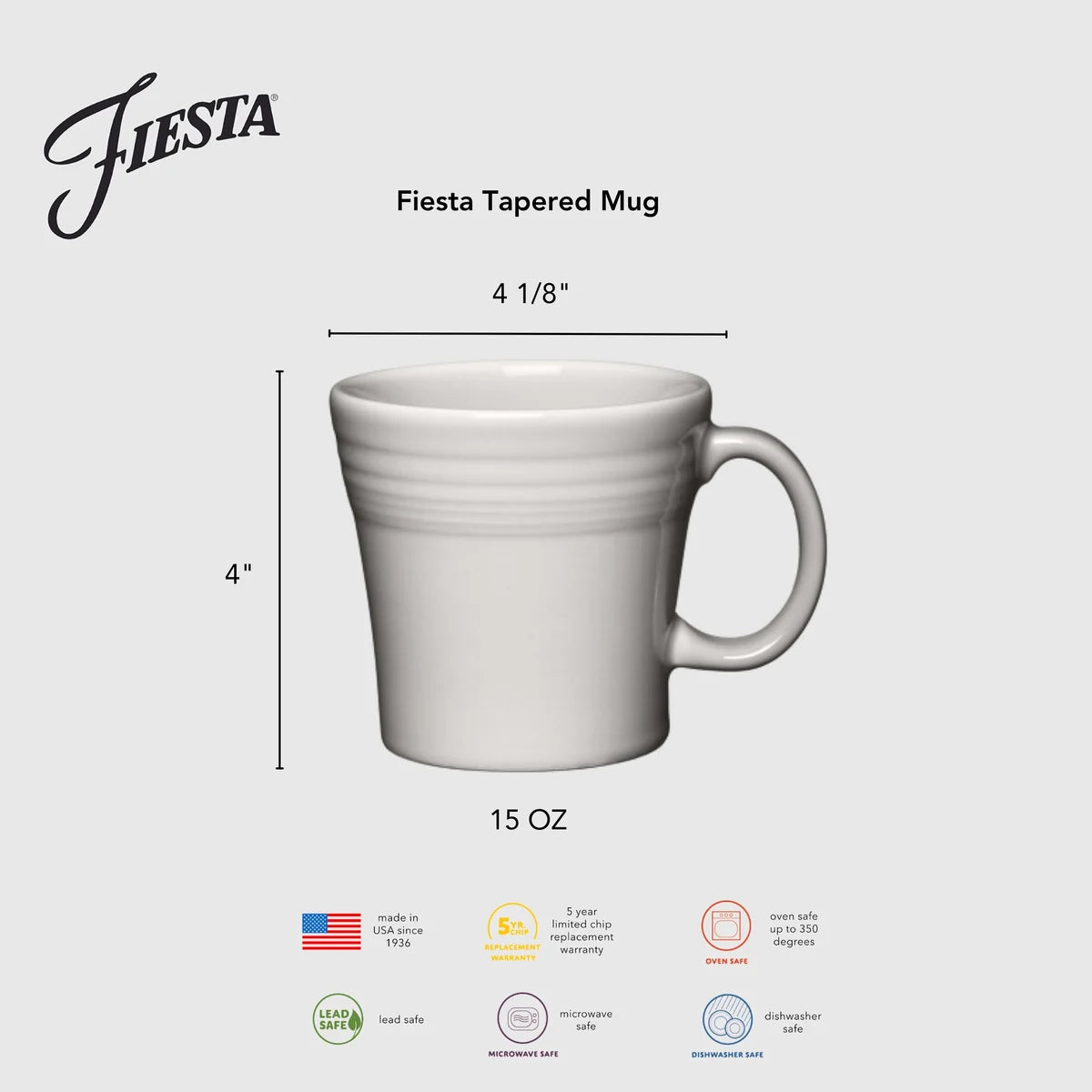 Mixed Vibrant 15 OZ Set of 4 Mixed Tapered Mug Set
