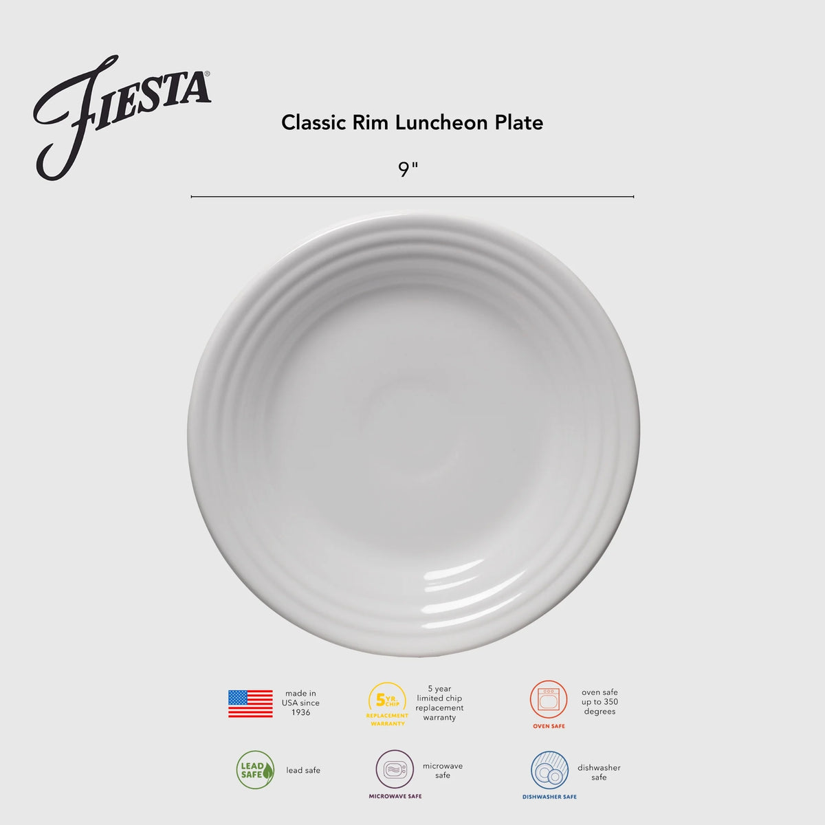 Lavender Classic Rim 9 Inch Luncheon Plate