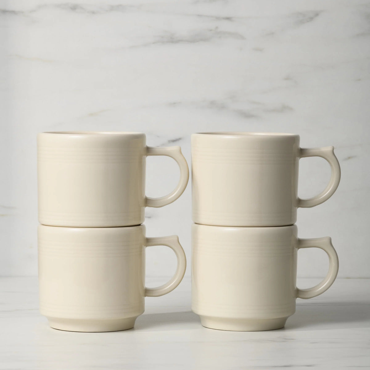 Linen 16 OZ Set of 4 Stackable Mug Set