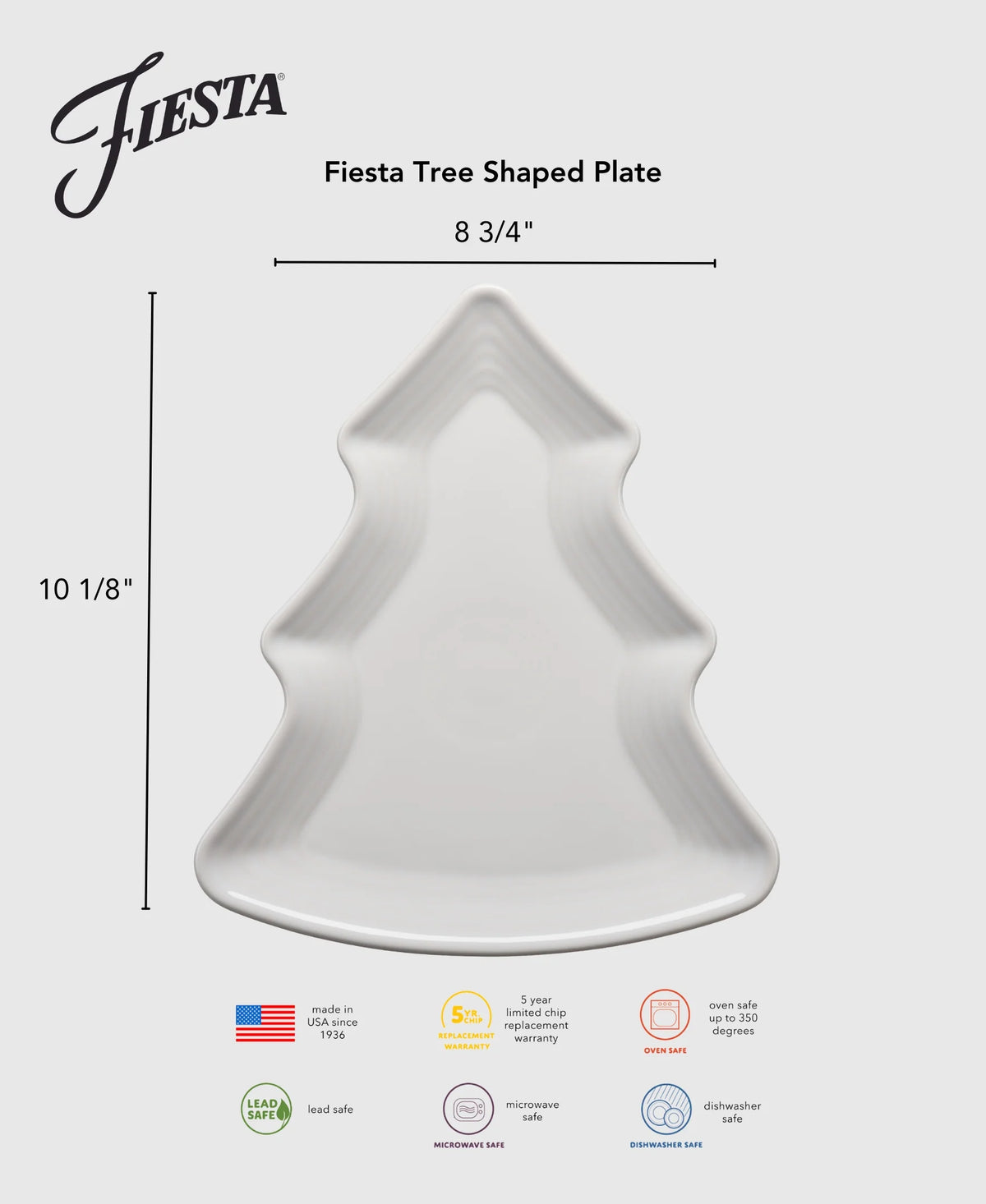 Tree Shaped Plate 10 1/8 Inch