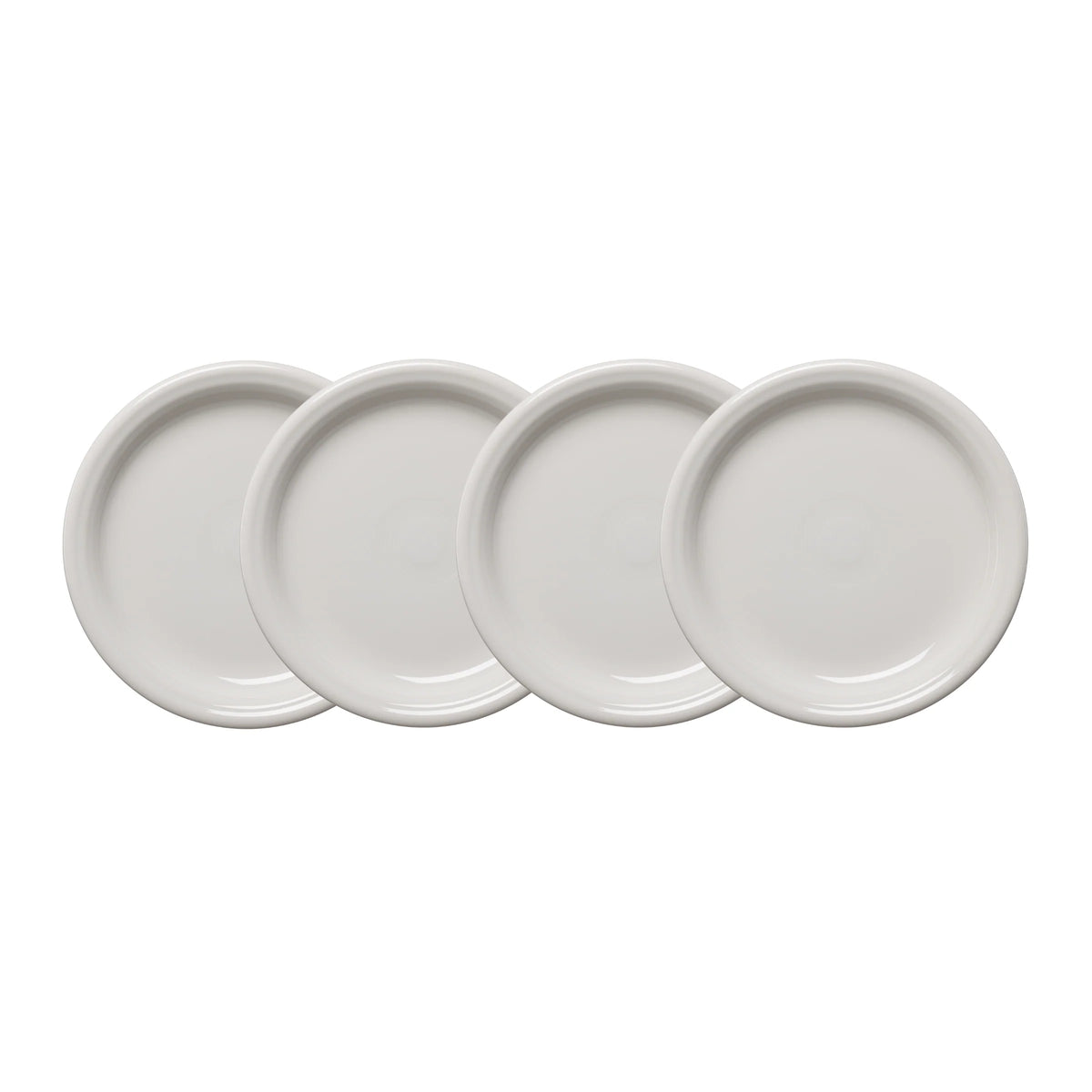 White Bistro Coupe 7 1/4 Inch Salad Plate, Set of 4