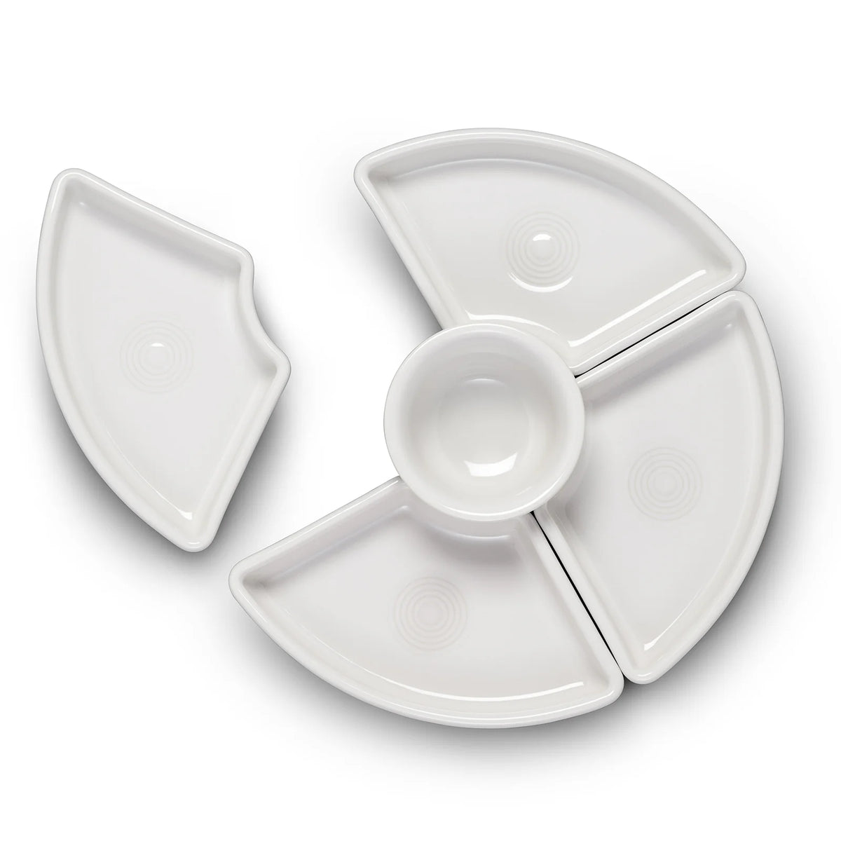 White 5-Piece Entertaining Set 8 1/5 Inch