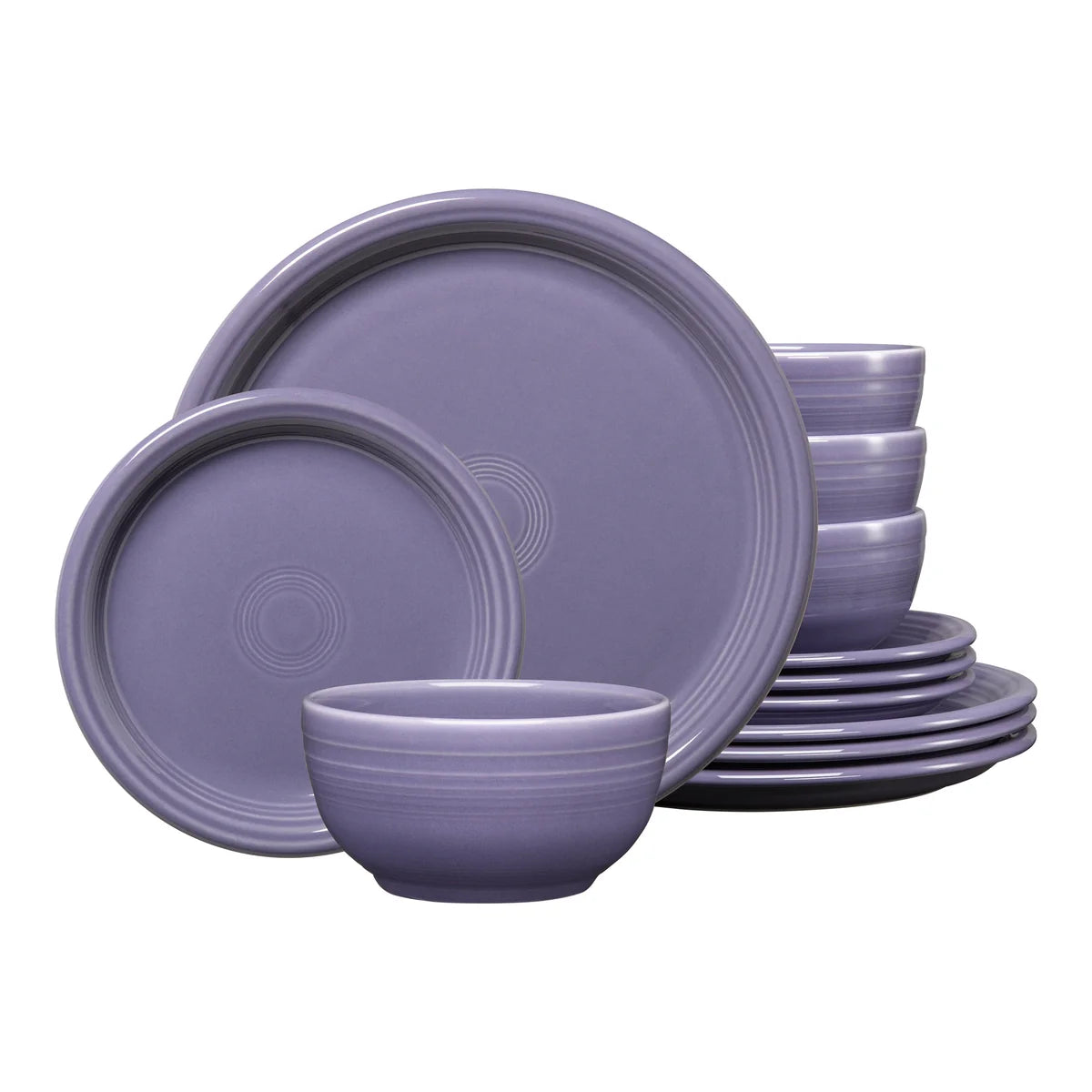 Lavender Bistro Coupe 12-Piece Dinnerware Set, Service for 4