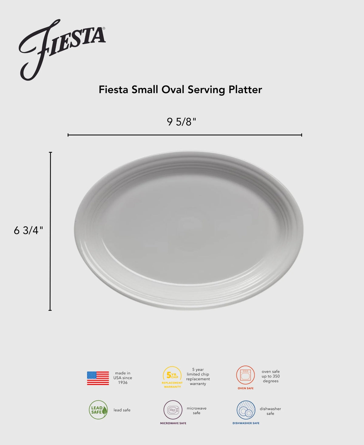 Fiesta 9 5/8 Inch Small Oval Serving Platter