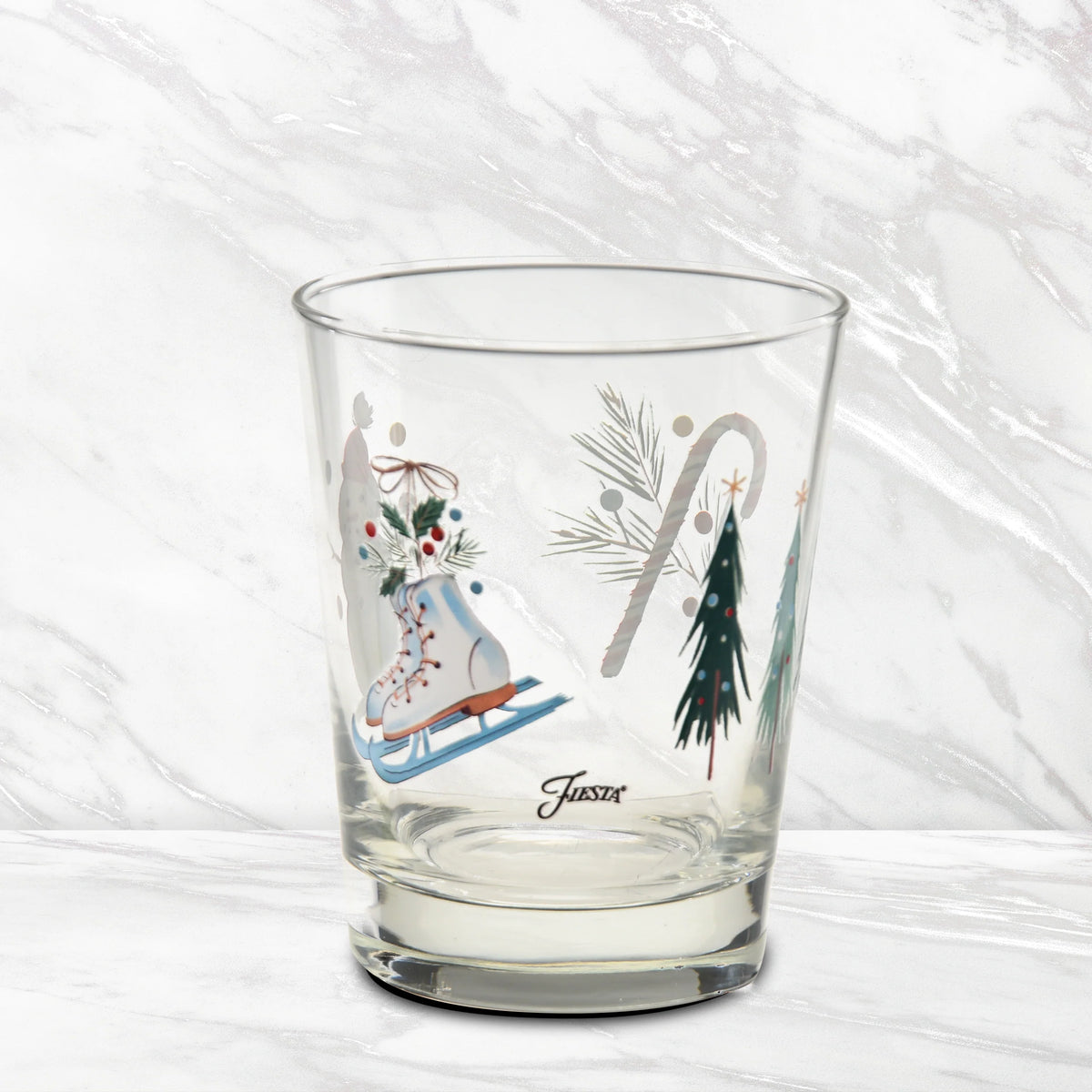 Fiesta Jolly Christmas 15 oz. Tapered Double Old Fashion - Set of 4