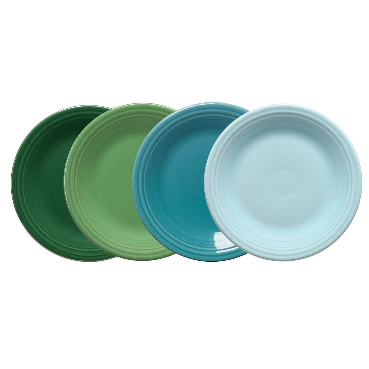 Mixed Aegean Classic Rim 10 1/2 Inch Dinner Plate, Set of 4