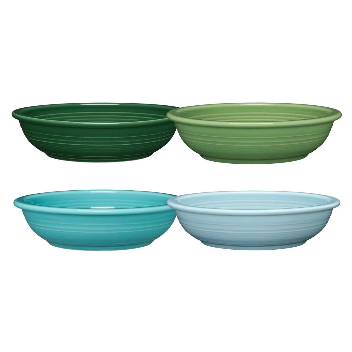 Mixed Aegean Classic Rim 8 3/8-Inch 34OZ Pasta Bowls, Set of 4