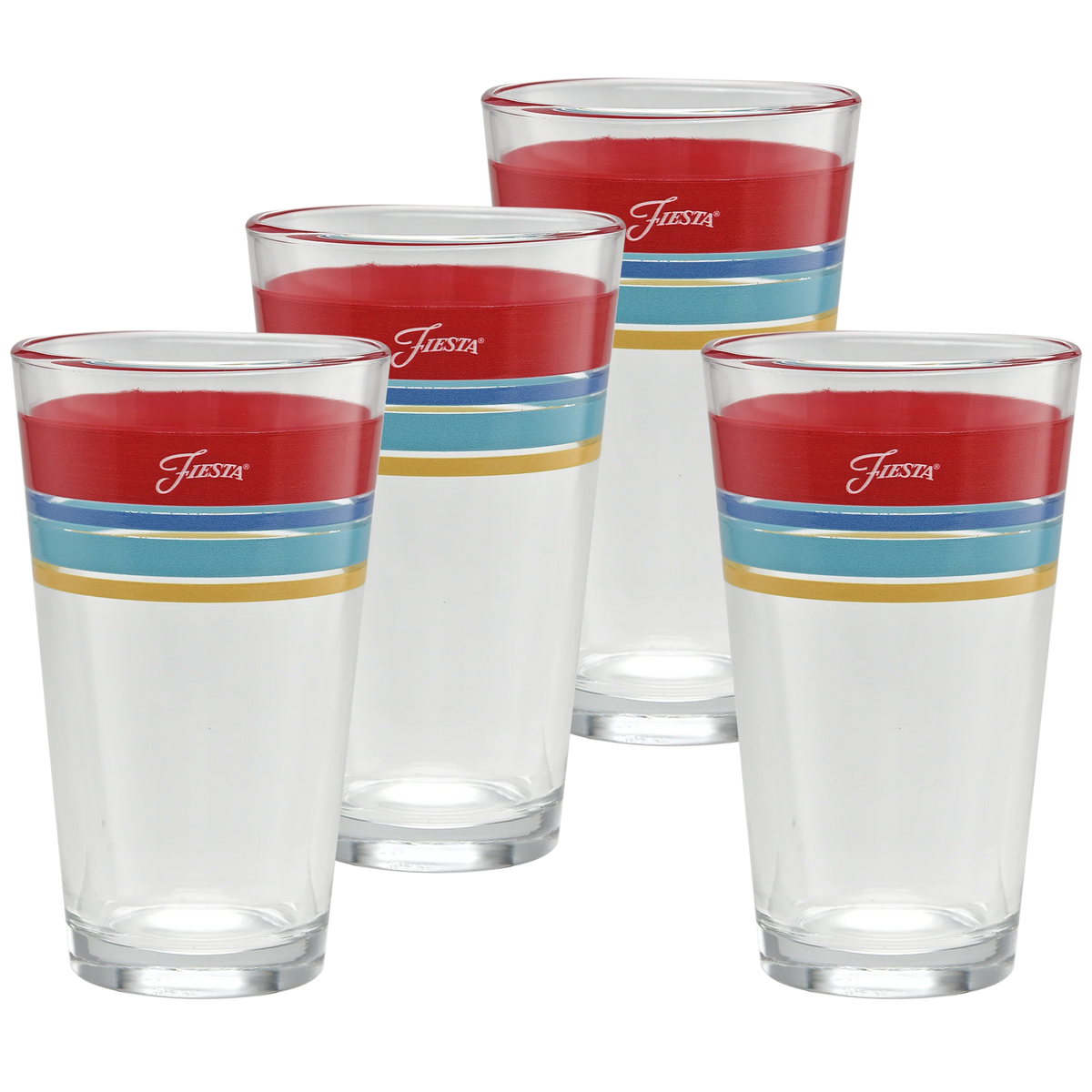 Vibrant 16 oz. Edgeline Cooler Glass - Set of 4