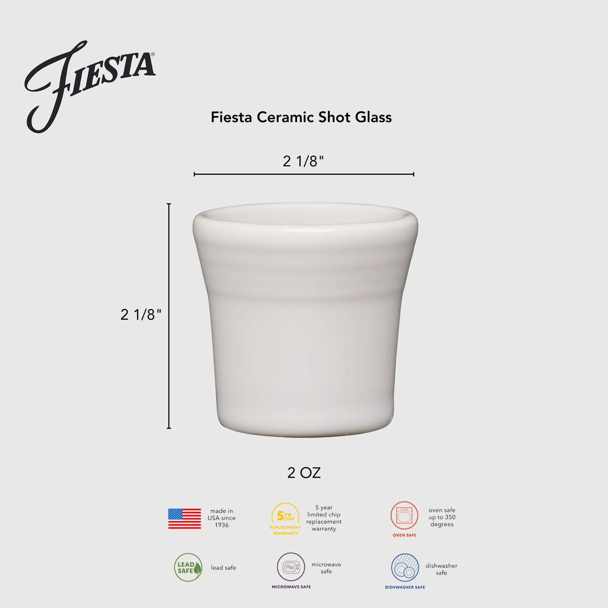 Foundry 1 1/2 OZ Ceramic Shot Glass