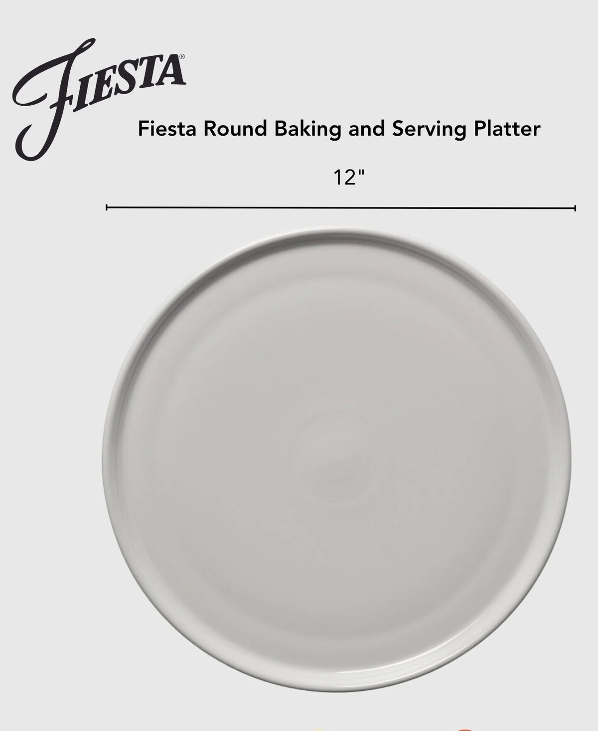 Fiesta 12 Inch Round Baking and Serving Platter