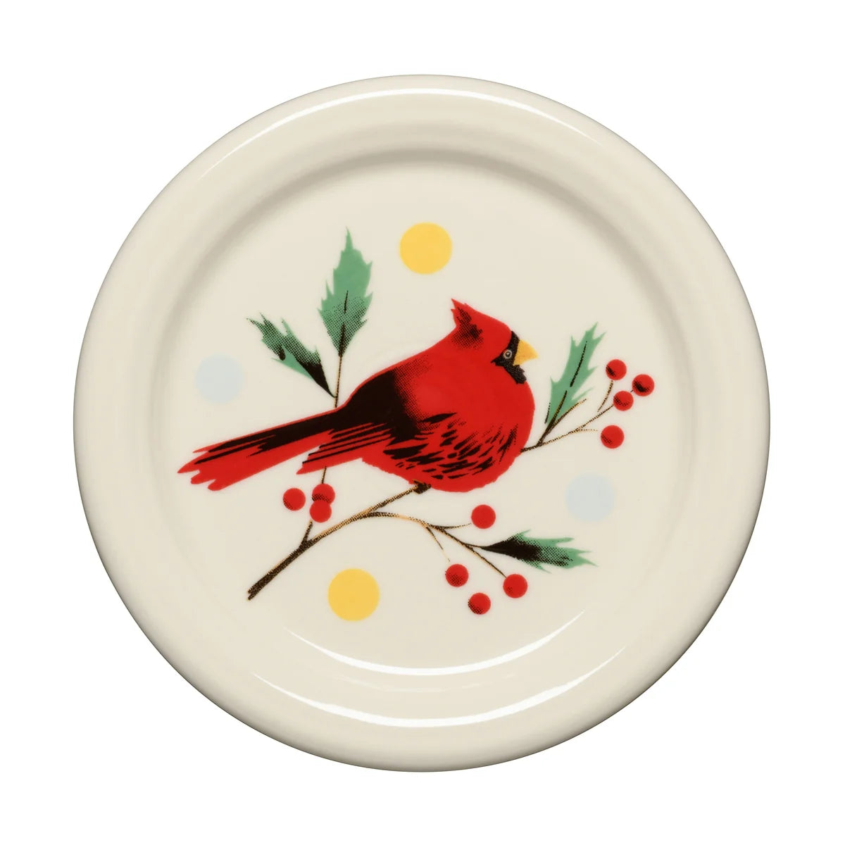 Jolly Christmas Cardinal 4 3/8 Inch Coaster and Mug Cover