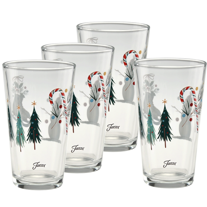 16 oz. Fiesta Jolly Christmas Cooler Glass - Set of 4