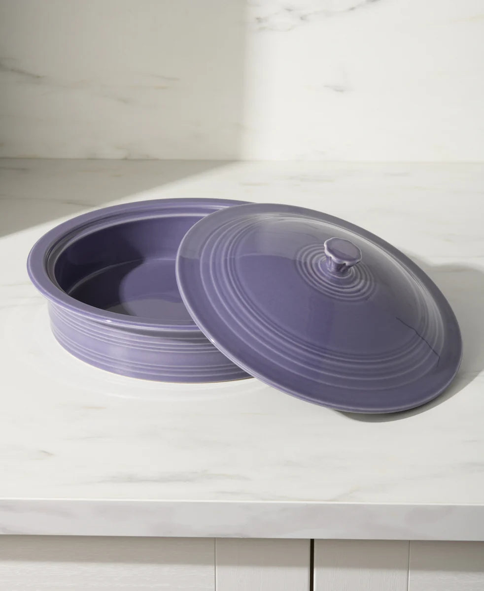 Lavender Small 10 Inch Round Covered Casserole 1.4 Quart