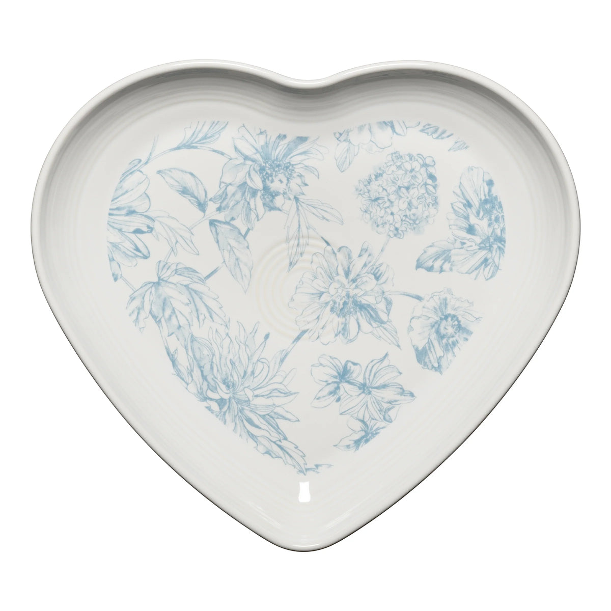 Retired Fiesta Botanical Floral 9 Inch Heart Shaped Plate