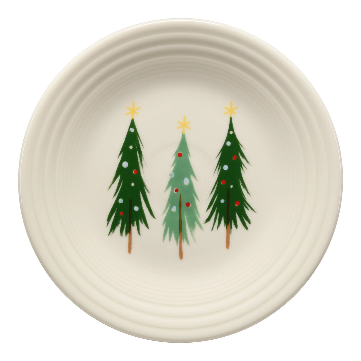 Jolly Christmas Three Trees Classic Rim 9 Inch Luncheon Plate