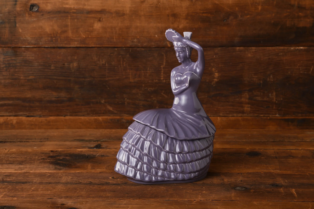 Lavender Dancing Lady Cookie Jar