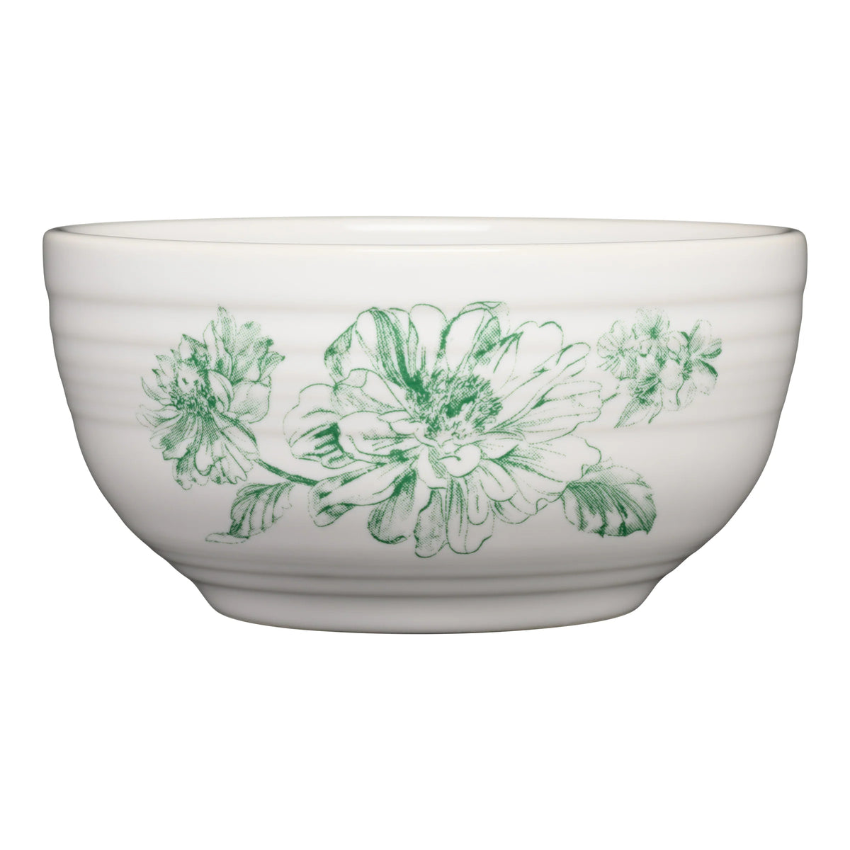 Botanical Floral Jade Bistro Coupe 5 1/2 Inch Cereal Bowl 22 OZ