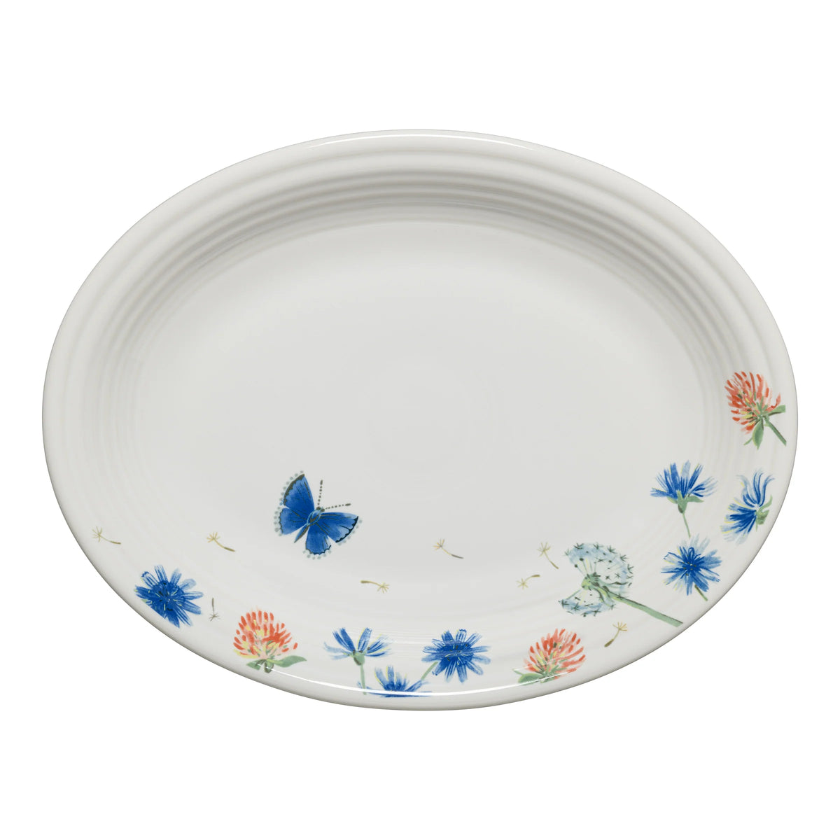 Retired Breezy Floral 11 5/8 Inch Medium Oval Serving Platter