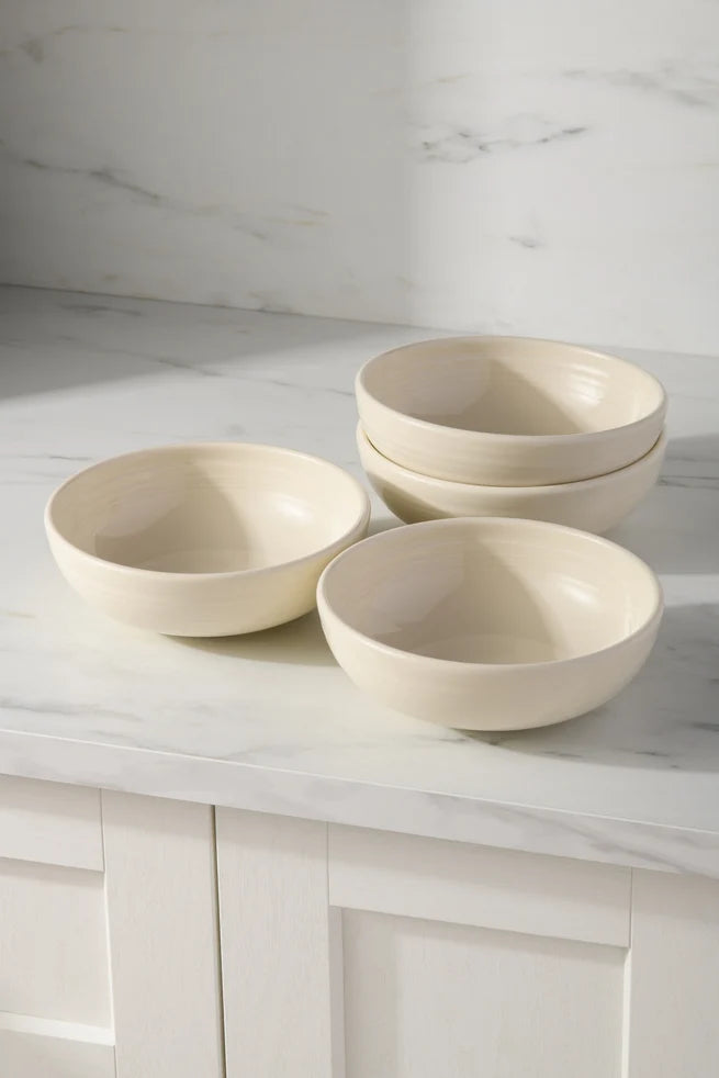Linen Set of 4 Bistro Coupe 7 5/8-Inch 38OZ Medium Bowls