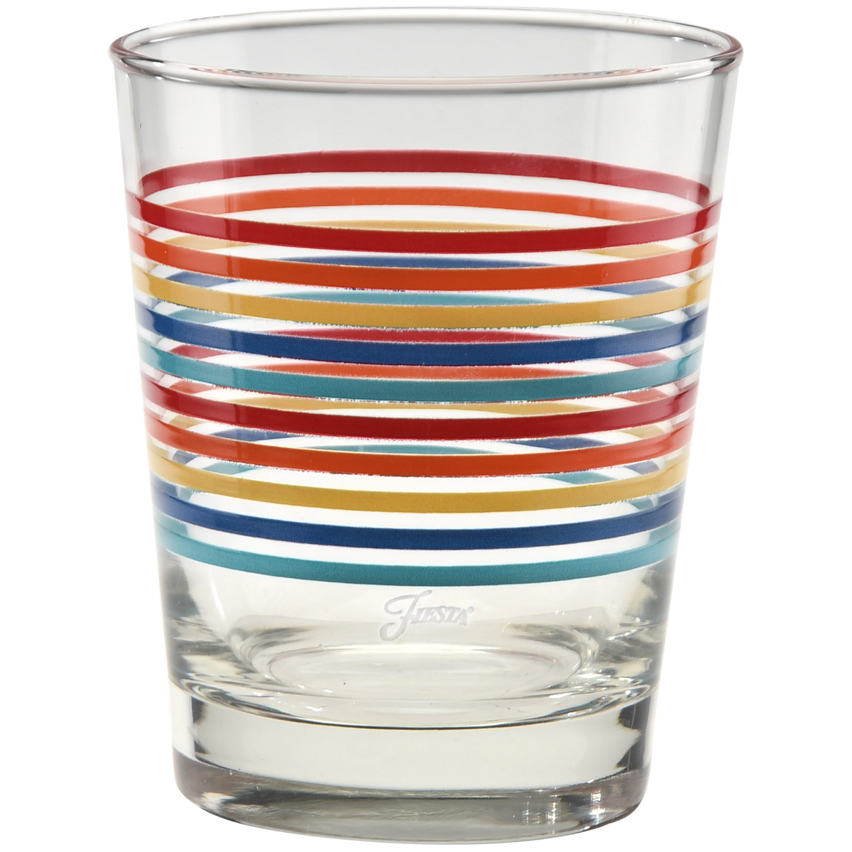 Fiesta Vibrant Thin Stripe 15 oz. Tapered Double Old Fashion - Set of 4