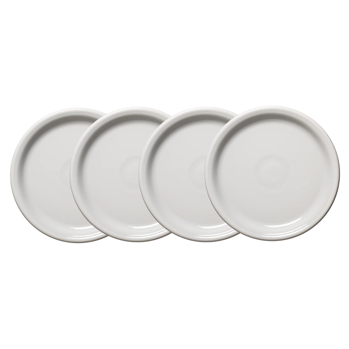 White Bistro Coupe 9 Inch Luncheon Plate, Set of 4
