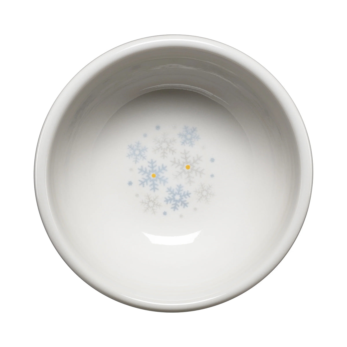 White Snowflakes 3 3/4 Inch Mini Bowl 5 OZ