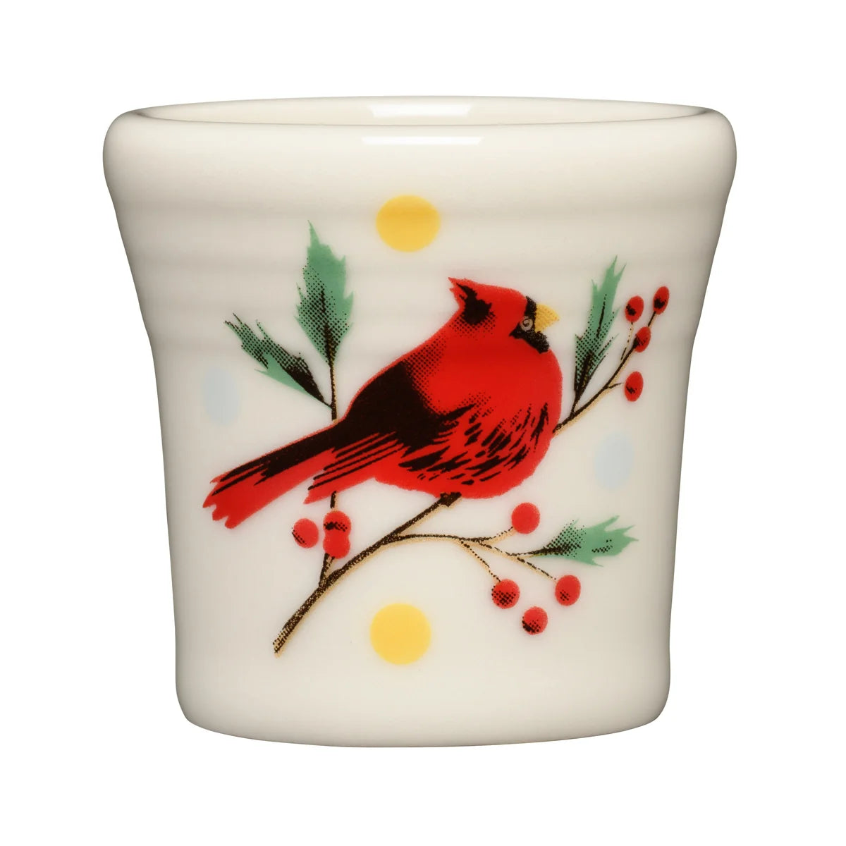 Jolly Christmas Cardinal 1 1/2, OZ Ceramic Shot Glass
