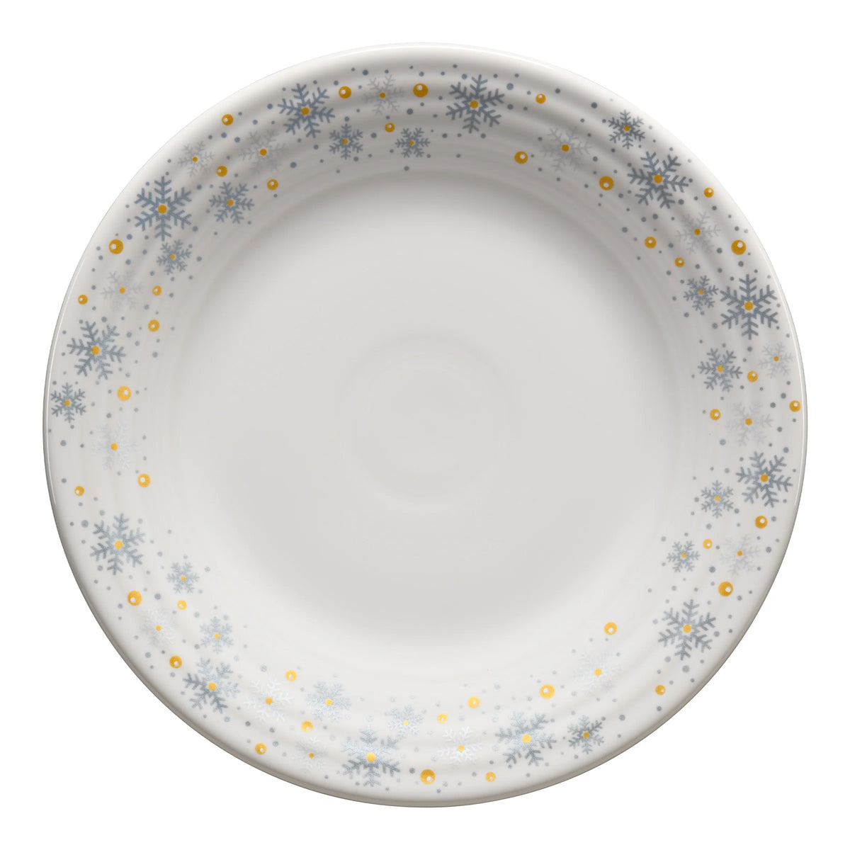 White Snowflake Classic Rim 9 Inch Luncheon Plate