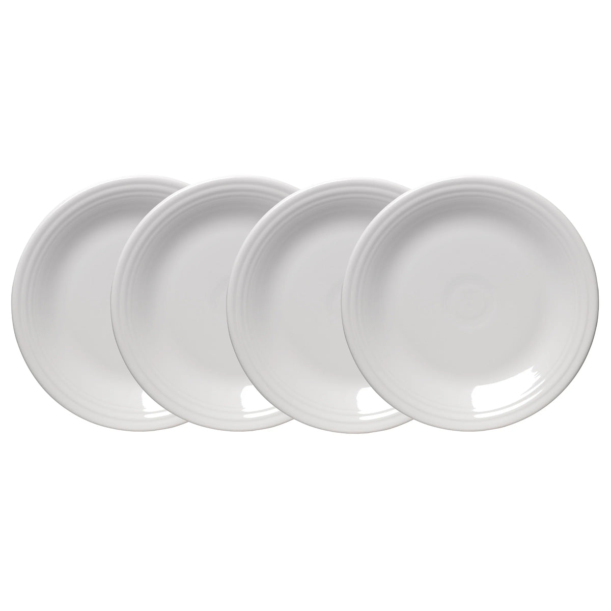 White Classic Rim 10 1/2 Inch Dinner Plate, Set of 4