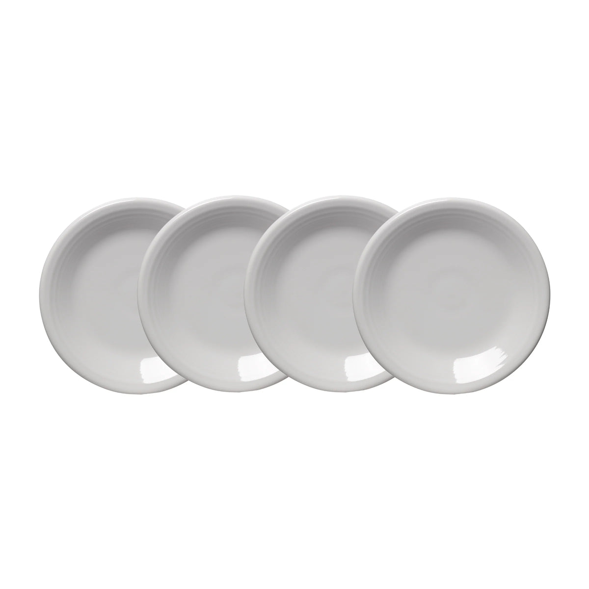 White Classic Rim 7 1/4 Inch Salad Plate, Set of 4