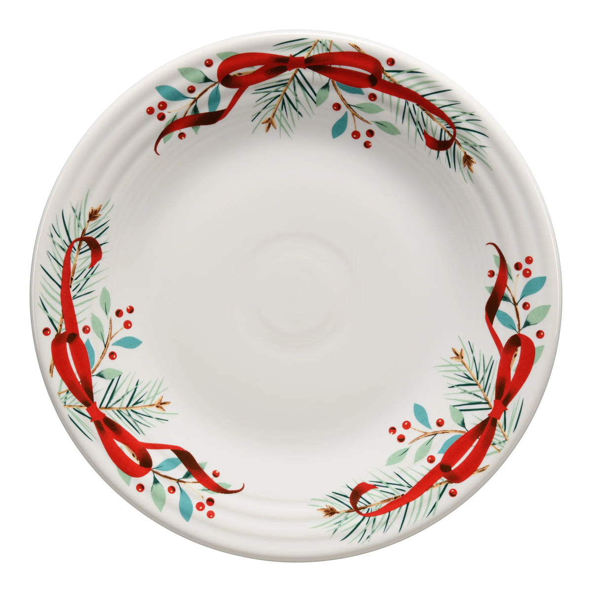 Holly Berry Christmas Garland Classic Rim 9 Inch Luncheon Plate