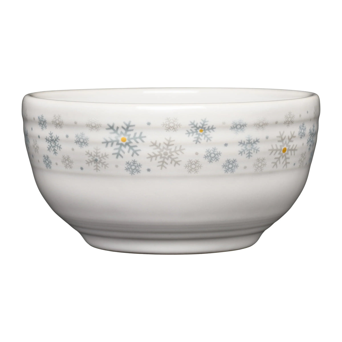 White Snowflakes Bistro Coupe 5 1/2 Inch Cereal Bowl 22 OZ