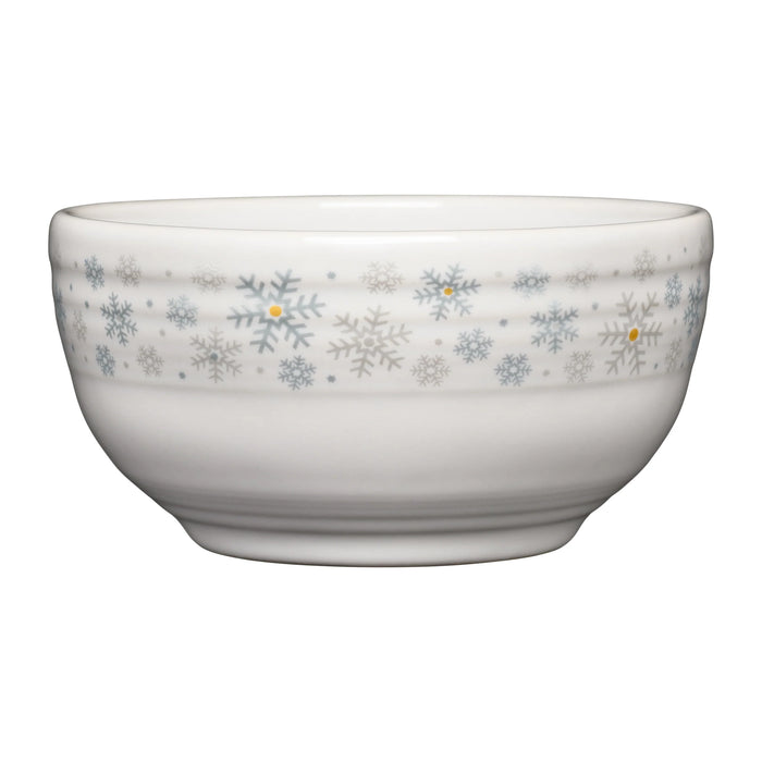 White Snowflakes Bistro Coupe 5 1/2 Inch Cereal Bowl 22 OZ