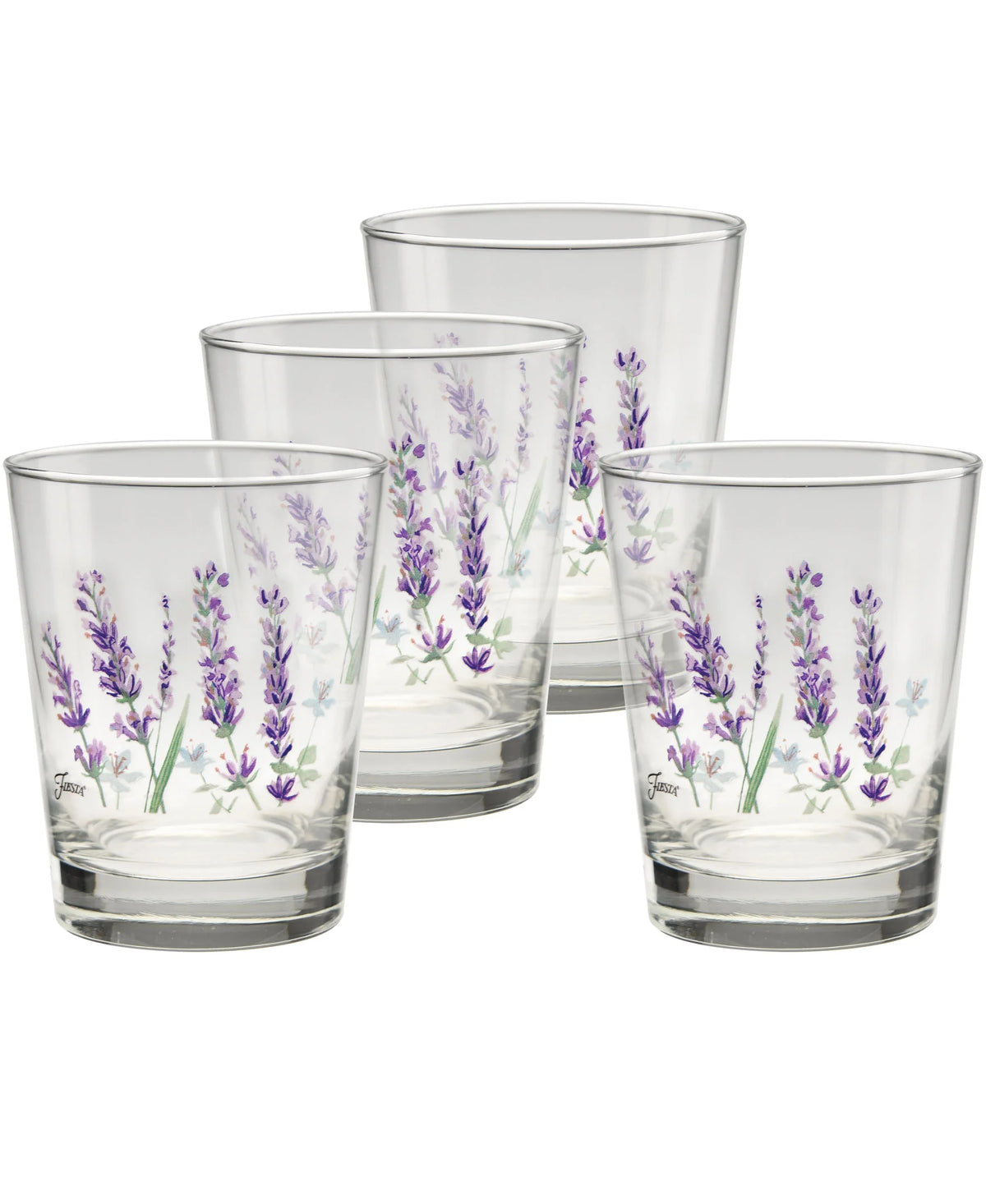 Fiesta Lavender Bloom 15 oz. Tapered Double Old Fashion - Set of 4